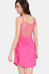 Zivame Floral Vows Woven Knee Length Nightdress - Tea Rose — thumbnail 3